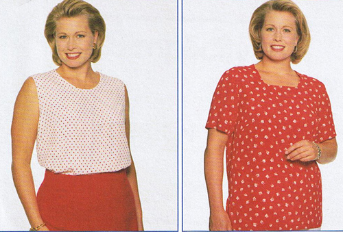  Simplicity 7034 - Full Figure Solutions - Tops with 9