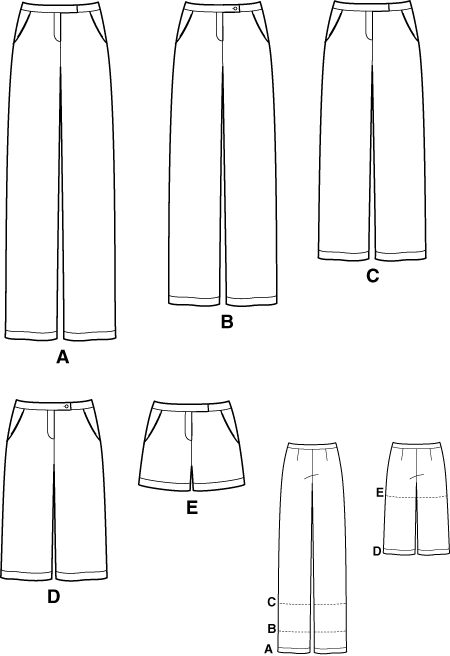 Simplicity 7196 Pants and Shorts