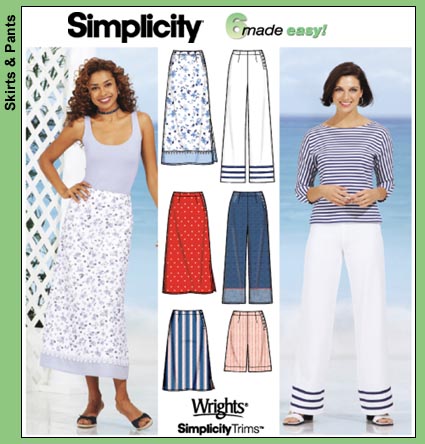 Simplicity 7230 Side Close Pants / Skirts