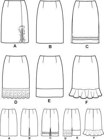 Simplicity 8664 A line skirt sewing pattern