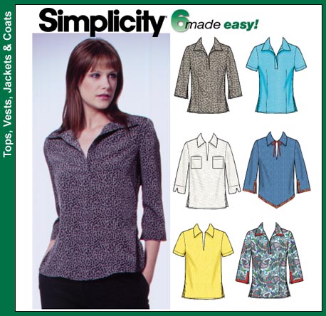 Simplicity 9411 6 Shirts Made Easy