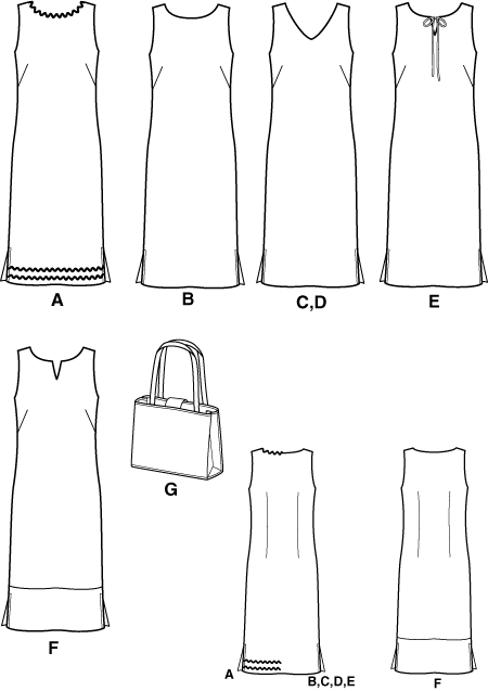Simplicity 9620 Misses Dress & Purse
