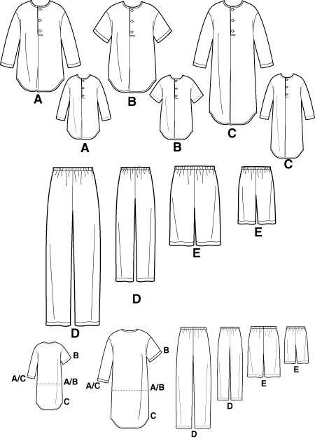 Simplicity 4933, Sewing Pattern, Size 10, Boy Pyjamas, Button Down Shirt,  Drawstring Pants 