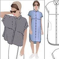 Stylearc Blaire Shirt & Dress Pattern ( Size 4-16 )