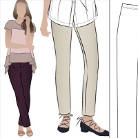 Margaret Stretch Woven Pant Sewing Pattern – Casual Patterns – Style Arc