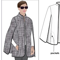 StyleArc Nell Cape pattern review by PattyE