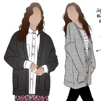 Stylearc Sabel Boyfriend Cardigan Digital Pattern [18-30]