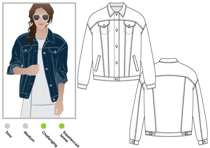 Sewing Pattern Jeans Jacket | stylearc stevie jean jacket Sewing Pattern Jeans Jacket | stylearc stevie jean jacket