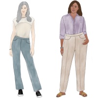 Simplicity 8056 Sewing Pattern, S8056 Amazing Fit Miss & Plus Size Flared  Pants or Shorts, Work Clothes, Work Pants, Size 10-18 