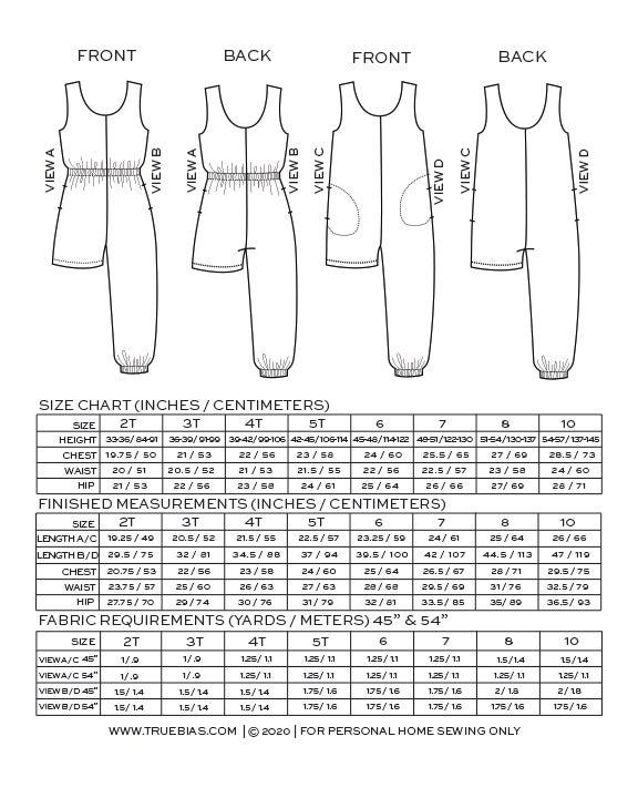 Nova Jumpsuit 14-30 Sewing Pattern by True Bias