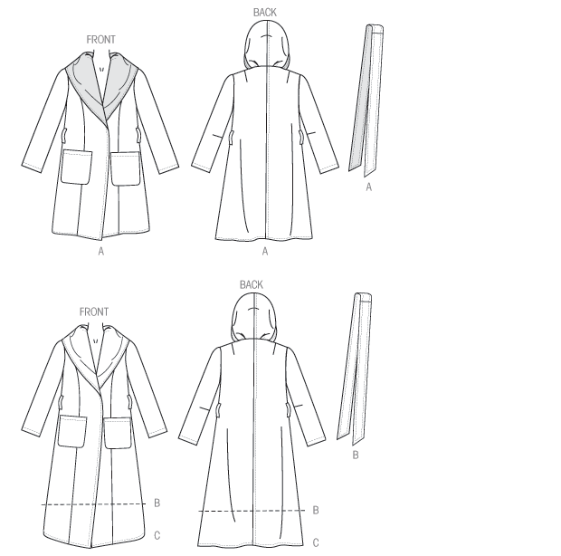 Vogue Patterns 9069 Misses' Coat and Belt