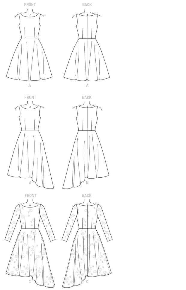 Vogue 9149 Uncut Pattern Dress Set Shaped Hemline