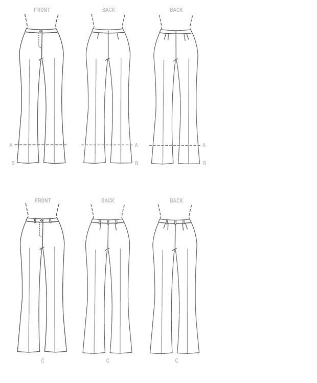 Vogue Patterns 9181 Misses' Custom-Fit Bootcut Pants