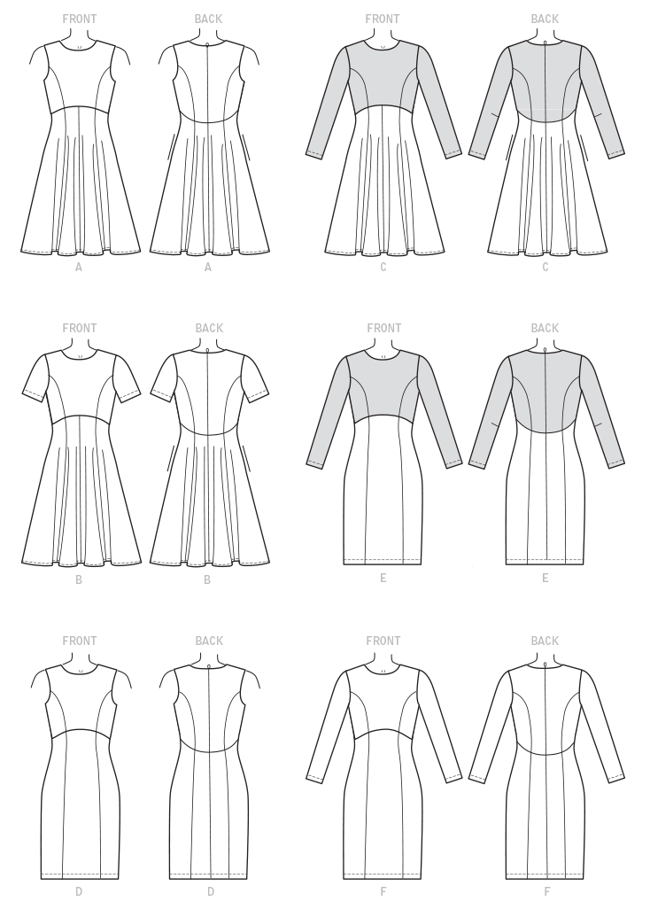 Vogue Patterns 9202- MISSES' DRESSES WITH FLARED OR STRAIGHT SKIRT OPTIONS