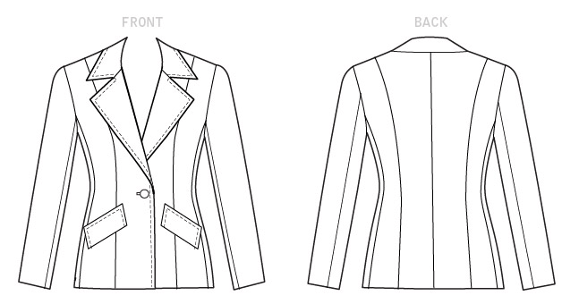 Vogue Patterns 9342 MISSES' JACKET