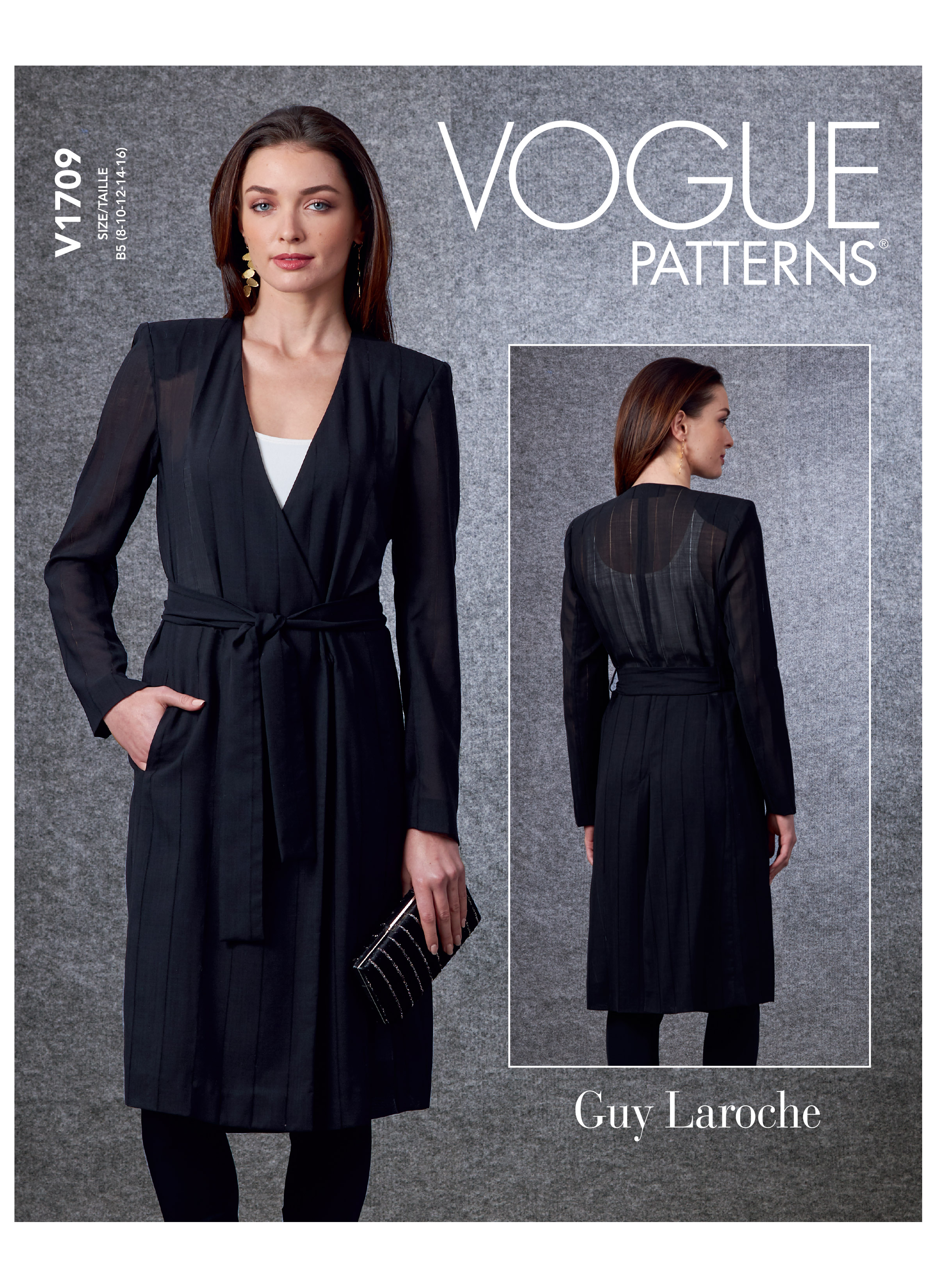 Vogue Pattern 2668 Guy Laroche Pantsuit Jacket and Pants Misses size 14 16  18