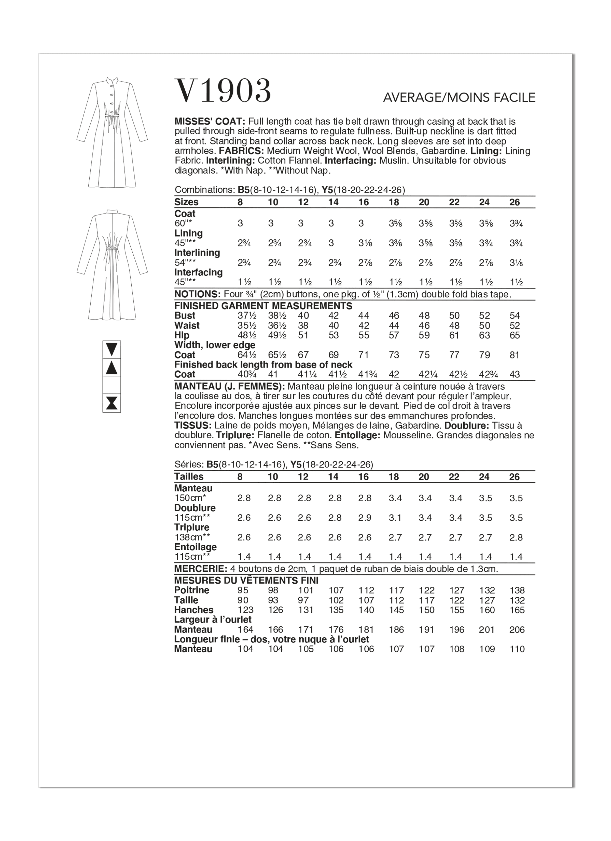 Cartamodello Vogue Patterns V1933A5, Vestito Camicia A Trapezio Con Tasche E Spacchi, Taglie A5 (6-8-10-12-14)
