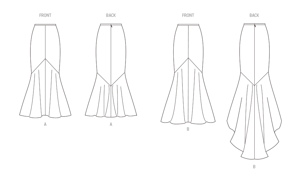 Vogue Patterns 1986 Misses' Skirts