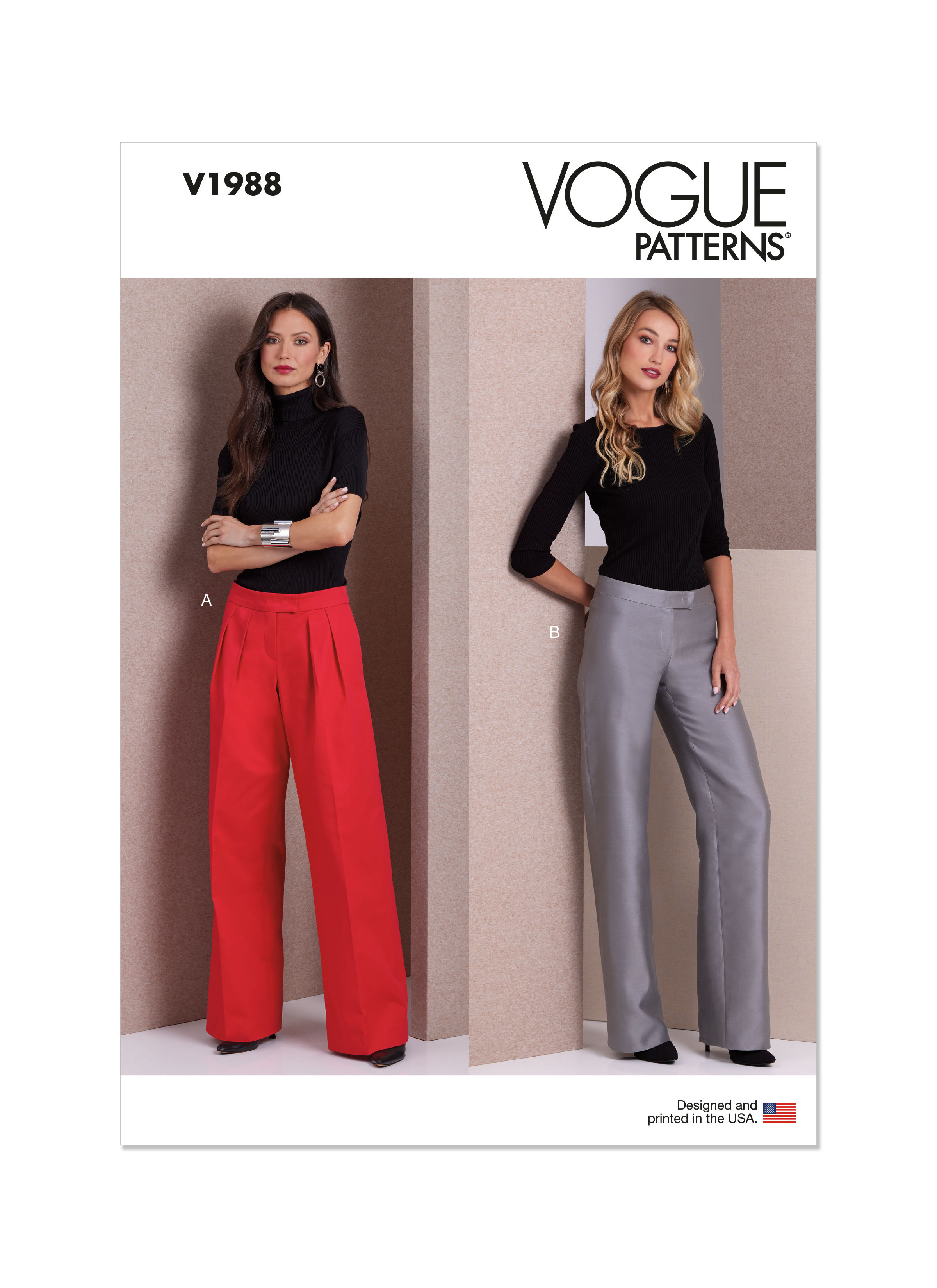 Vogue Patterns 1988 Misses' Pants