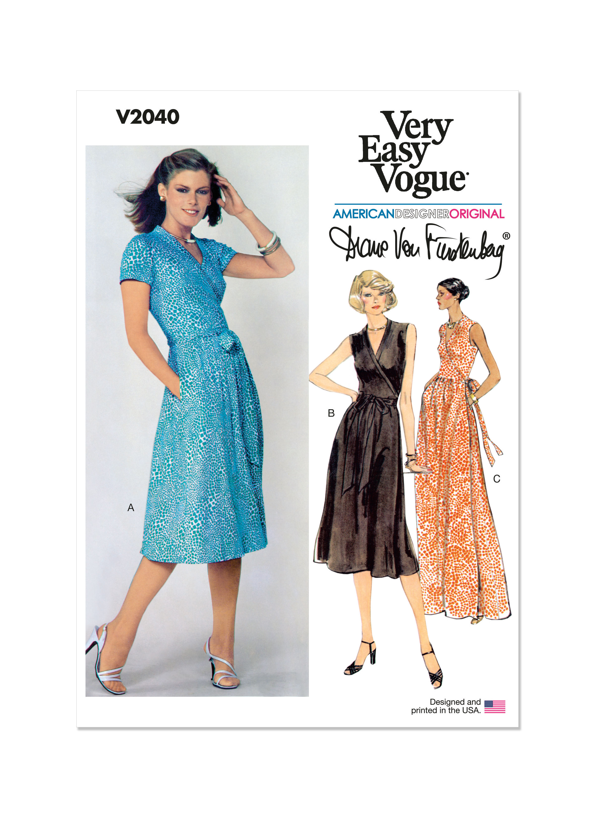 Vogue Patterns 2040 Misses' Front Wrap Dresses by Diane von Furstenberg