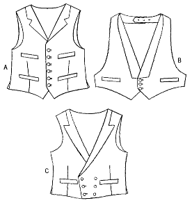 Vogue Patterns 7488 Men's Vests