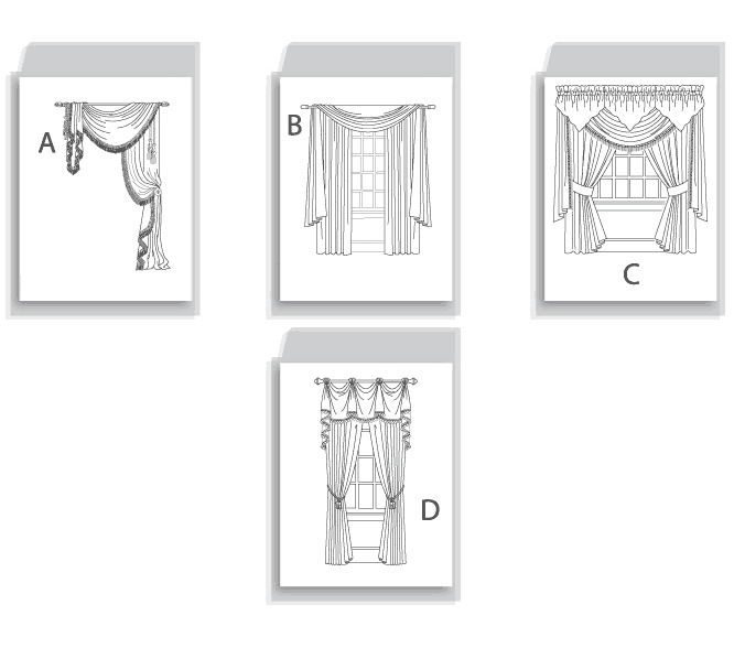 Vogue Patterns 7984 Window Treatments