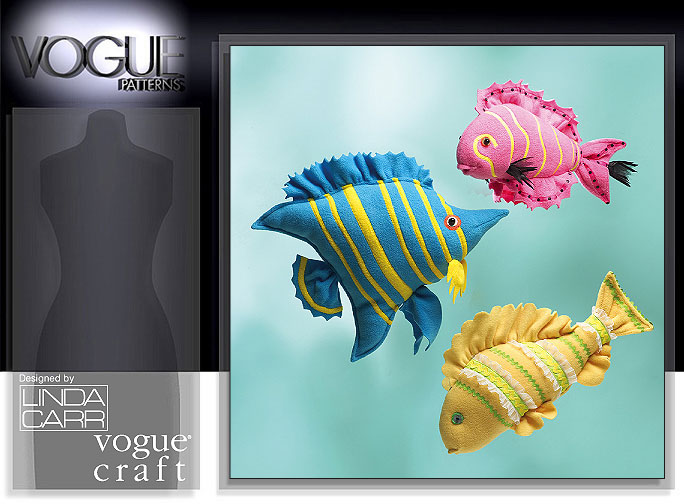 Vogue Patterns 8377 STUFFED TROPICAL FISH