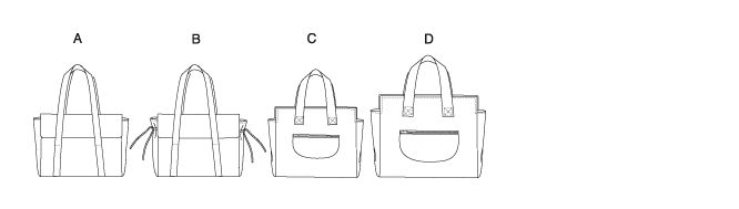 Vogue Patterns 8439 SATCHEL BAGS