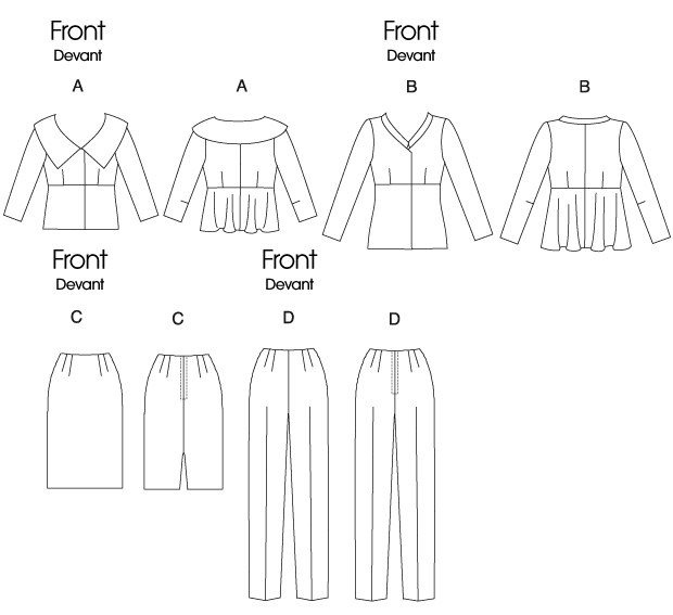 Vogue Patterns 8715 misses jacket,skirt, and pants