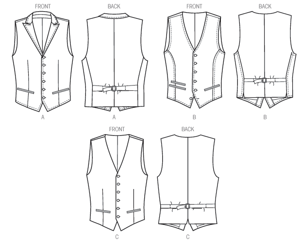 Vogue Patterns 8987 Men's Vest