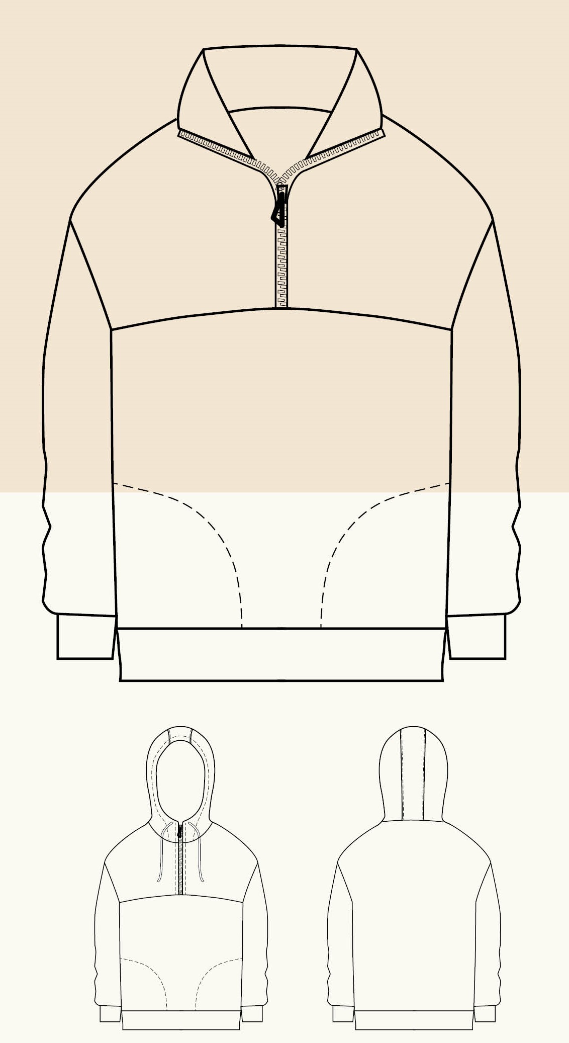 Wardrobe by Me Zip-Up Sweater Downloadable Pattern