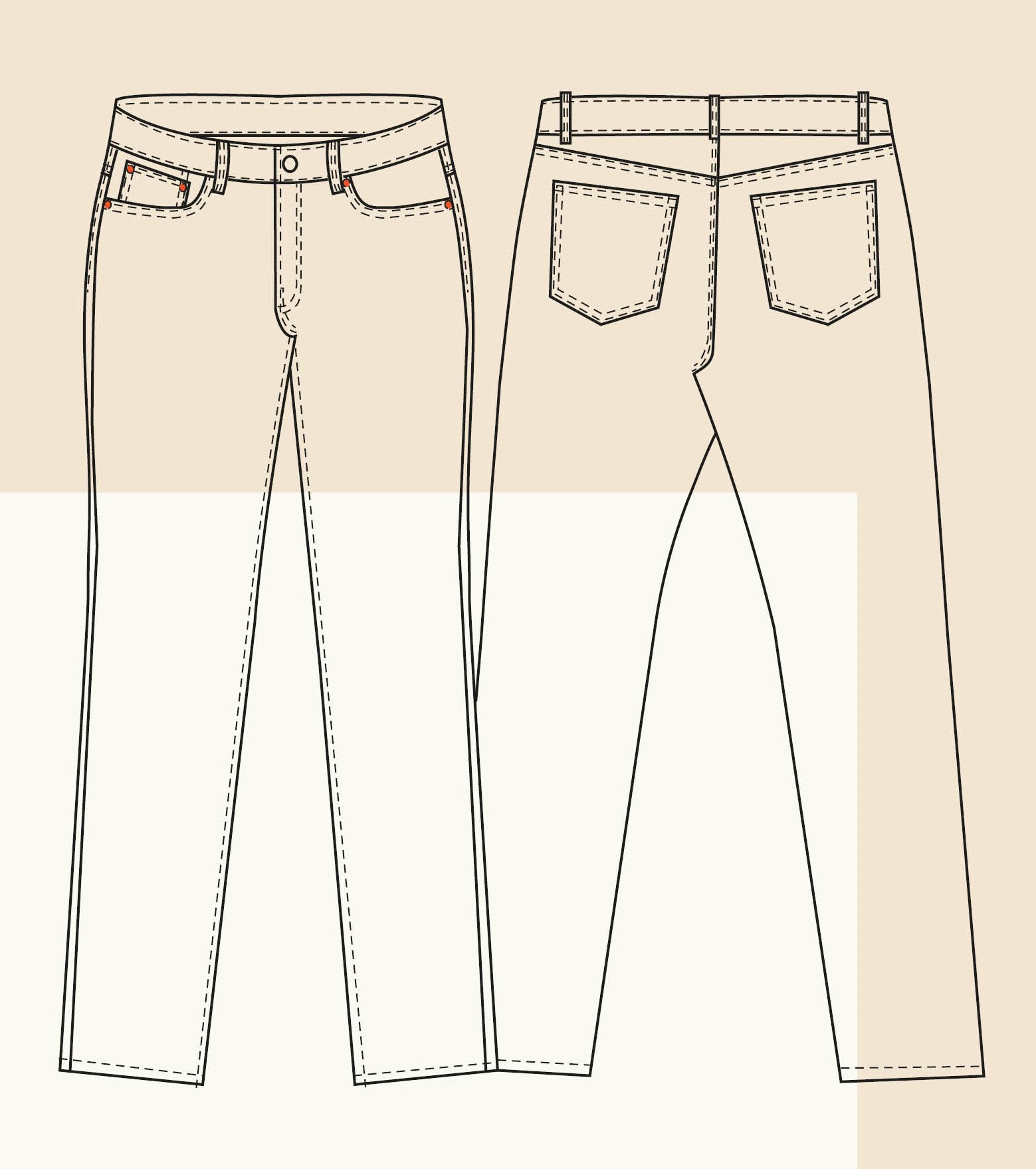 Wardrobe by Me Womens five pocket jeans