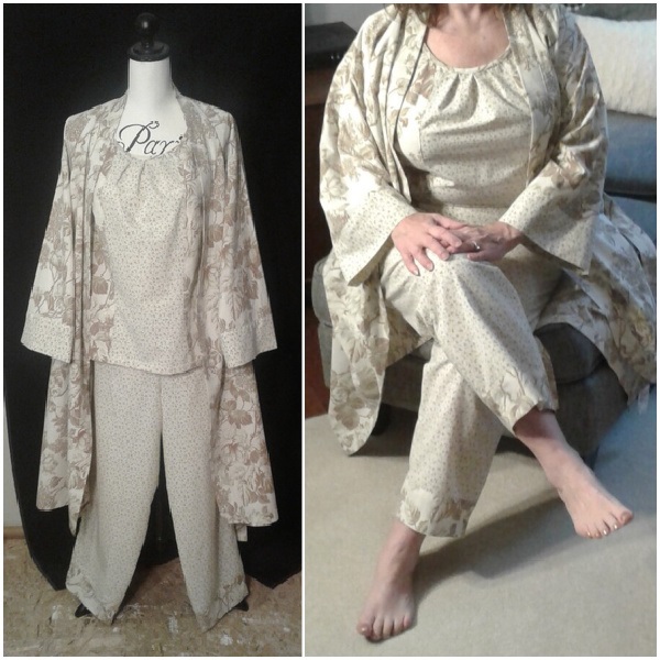 Womens Vintage Sleep Clothes, Sleepwear Vintage Set Pants